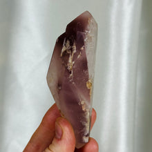 Load image into Gallery viewer, Moody Maroon XL Lithium Quartz Freeform on Stand