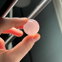 Load image into Gallery viewer, Deep Berry Pink Mozambique Rose Quartz Sphere with Asterism