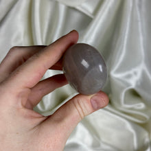 Load image into Gallery viewer, Muted Blue-Grey Rose Quartz Palmstone