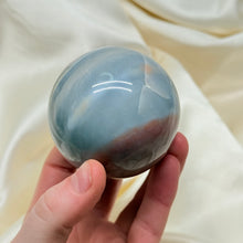 Load image into Gallery viewer, XL “Eyeball” Polychrome Jasper Sphere (12oz)