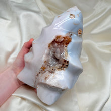 Load image into Gallery viewer, XXL Pastel Sea Jasper Flame with Flower Agate Inclusion 8lb 5oz
