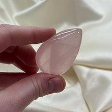 Load image into Gallery viewer, Gemmy Star Rose Quartz Drilled Teardrop Carving A
