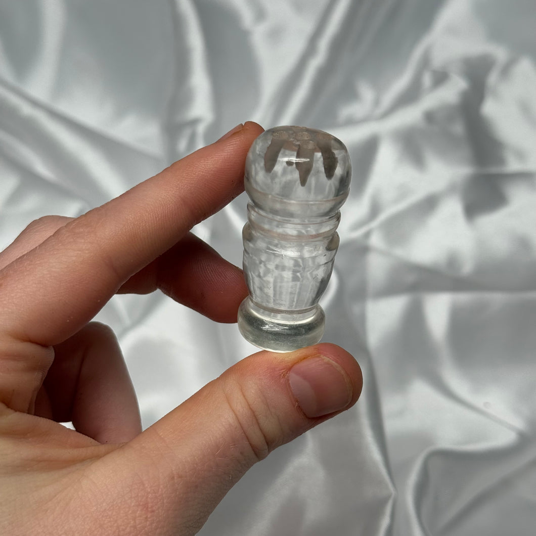 Himilayan Quartz Incense Holder Carving B