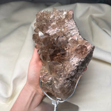 Load image into Gallery viewer, XXL Smoky Quartz with Lodolite on Stand 3lb 14.8oz

