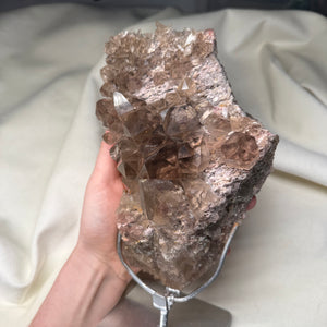 XXL Smoky Quartz with Lodolite on Stand 3lb 14.8oz
