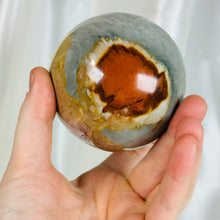Load image into Gallery viewer, XL Polychrome Jasper Sphere (1.5lbs)
