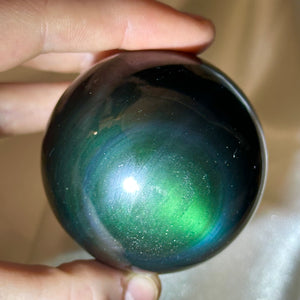 Space Vibes Rainbow Obsidian Sphere