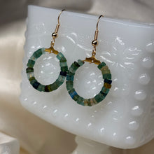 Load image into Gallery viewer, Gold-Fill Roman Glass Beaded Earrings
