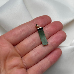 Genuine Nephrite Jade Curved Pendant