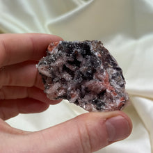 Load image into Gallery viewer, Unique Pink and Black Druzy Quartz Cluster
