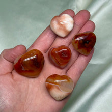 Load image into Gallery viewer, Carnelian Heart Carvings (choose your own)
