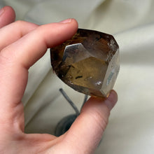 Load image into Gallery viewer, Partially Polished Honey Citrine Freeform on Stand
