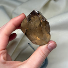 Load image into Gallery viewer, Partially Polished Honey Citrine Freeform on Stand
