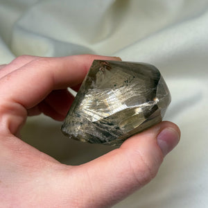 Faceted Citrine Fancy Cut Carving with Rainbows