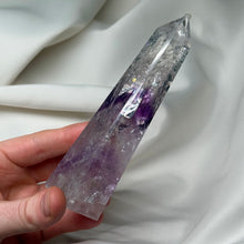 Load image into Gallery viewer, Gemmy Phantom Amethyst Tower with Rainbows (178g)
