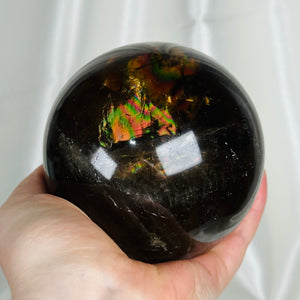 XXL Natural Cognac Citrine Sphere with Incredible Rainbows