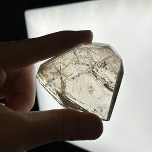 Partially Polished Citrine on Stand