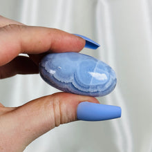 Load image into Gallery viewer, Blue Lace Agate Shiva Shape Carving
