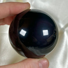 Load image into Gallery viewer, Sea Witch Rainbow Obsidian Sphere
