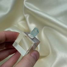 Load image into Gallery viewer, Aquamarine Specimen with Black Tourmaline on Stand F
