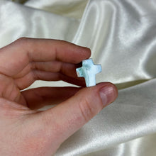 Load image into Gallery viewer, Larimar Cross Carving
