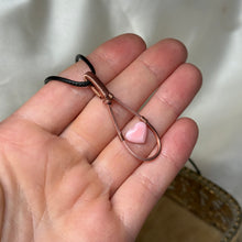 Load image into Gallery viewer, Pink Shell Heart Fidget Pendant in Copper
