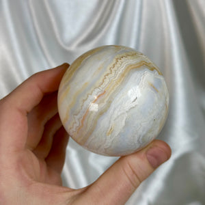 “Creamsicle” Banded Calcite Sphere