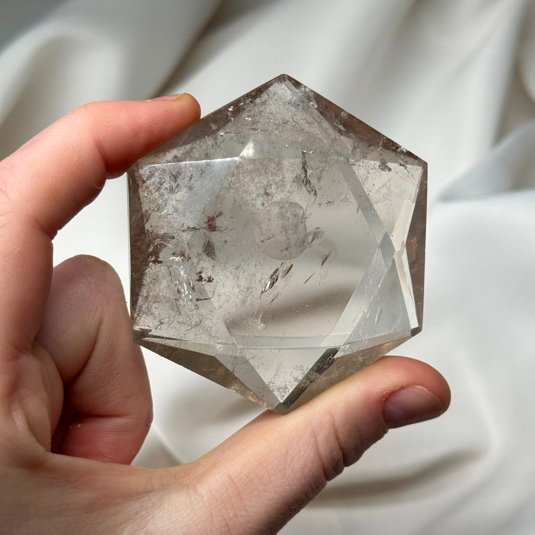 Faceted Smoky Quartz Carving (116g)