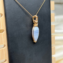 Load image into Gallery viewer, “Peace” Gold Filled Blue Lace Agate Necklace
