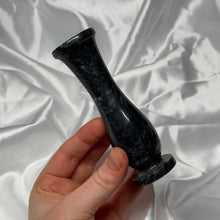Load image into Gallery viewer, Black Marble Vase B Repared (second hand find)
