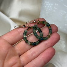 Load image into Gallery viewer, Gold-Fill Roman Glass Beaded Earrings
