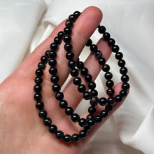 Load image into Gallery viewer, Size 6.5” Black Tourmaline Stretch Bracelets
