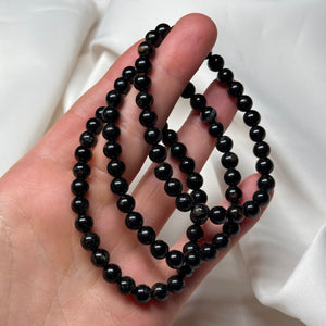 Size 6.5” Black Tourmaline Stretch Bracelets