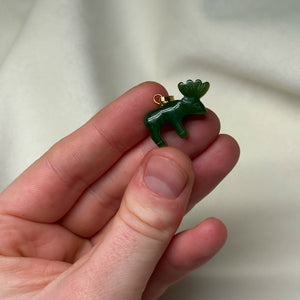 Nephrite Jade Deer Pendants