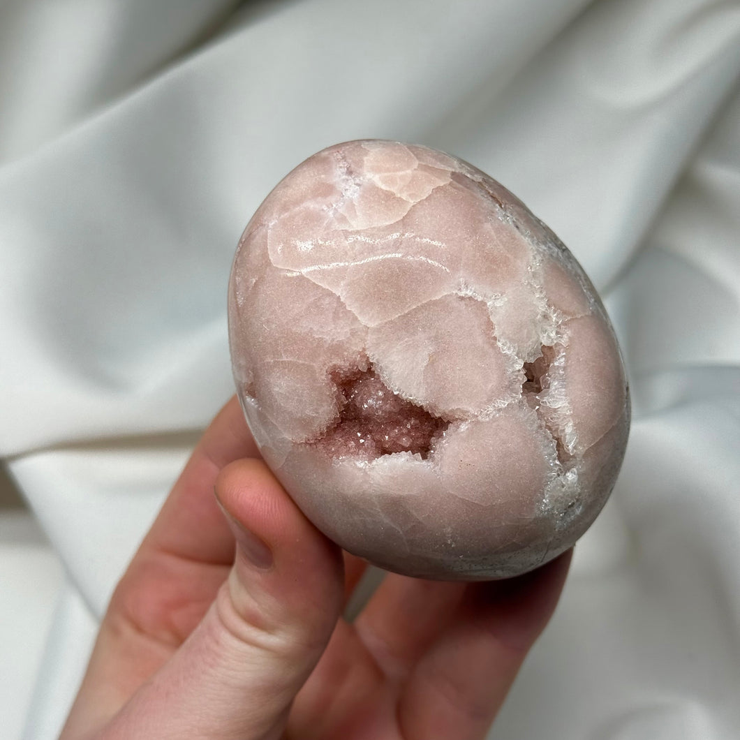 XL Druzy Pink Amethyst Palmstone