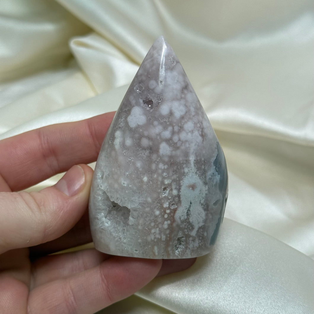 Pink Amethyst Flower Agate Flame