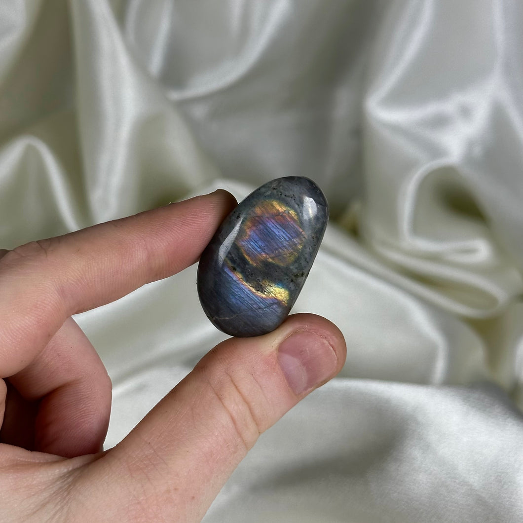 Mini Purple Labradorite Pocket Palm A