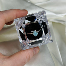 Load image into Gallery viewer, Size 9 Sterling Silver Larimar Ring
