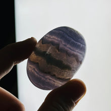 Load image into Gallery viewer, Unusual Super Gemmy Blue Lace Agate Palmstone

