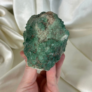 XL Green Cubic Fluorite Cluster