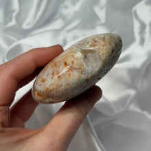Load image into Gallery viewer, Pastel Sea Jasper Heart with Sugary Druzy Pocket
