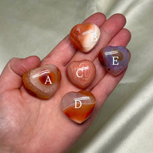 Load image into Gallery viewer, Carnelian Heart Carvings (choose your own)

