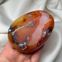 Load image into Gallery viewer, Carnelian with Orca Agate Bowl Carving

