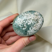Load image into Gallery viewer, Green Tones Sea Jasper Palmstone
