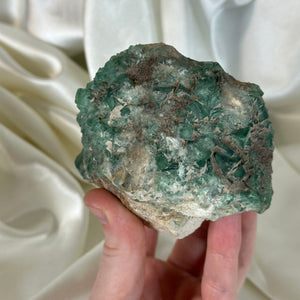 XL Green Cubic Fluorite Cluster