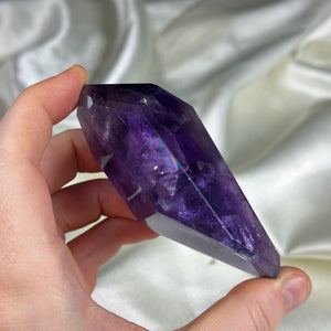Ametrine Freeform with Rainbows and Phantoms