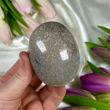 Load image into Gallery viewer, Muted Lavender Orby Sea Jasper Palmstone
