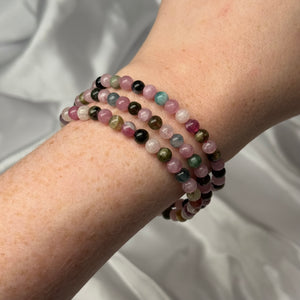 “Candy” Multi-Colored Tourmaline Stretch Bracelet 6.5” wrist