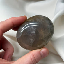 Load image into Gallery viewer, Smoky Blue Rose Quartz Palmstone

