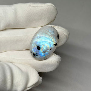 Rainbow Moonstone Cabochon with Tourmaline 36.25ct